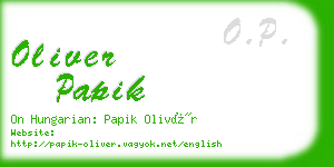 oliver papik business card